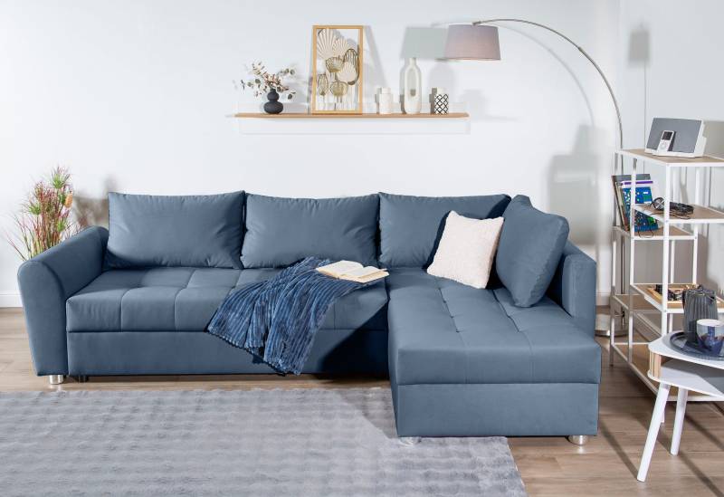 COLLECTION AB Ecksofa, Ecksofa,Bettfunktion,Bettkasten,Bonnelfederkern, Rückenkissen von COLLECTION AB