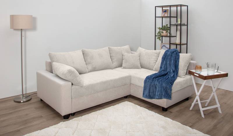 COLLECTION AB Ecksofa »Parma L-Form«, mit Schlaffunktion und Bettkasten, inklusive Kissen, Bonellfederkern von COLLECTION AB