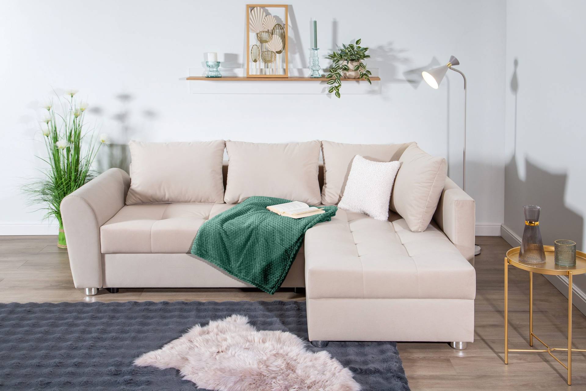 COLLECTION AB Ecksofa »JANA«, Ecksofa,Bettfunktion,Bettkasten,Bonnelfederkern,Rückenkissen COLLECTION AB Ecksofa »JANA«, Ecksofa,Bettfunktion,Bettkasten,Bonnelfederkern,Rückenkissen von COLLECTION AB