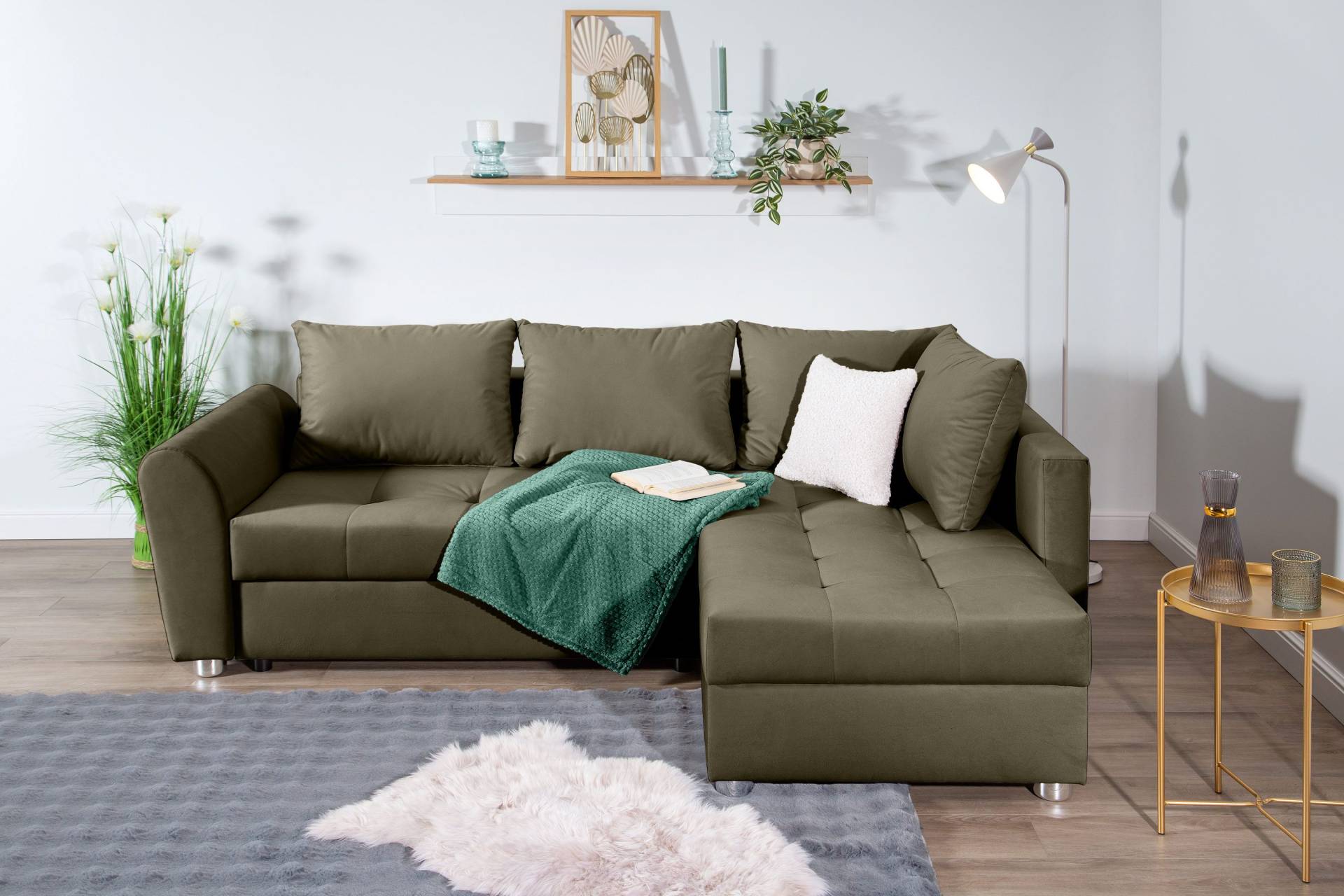 COLLECTION AB Ecksofa »JANA«, Ecksofa,Bettfunktion,Bettkasten,Bonnelfederkern,Rückenkissen COLLECTION AB Ecksofa »JANA«, Ecksofa,Bettfunktion,Bettkasten,Bonnelfederkern,Rückenkissen von COLLECTION AB