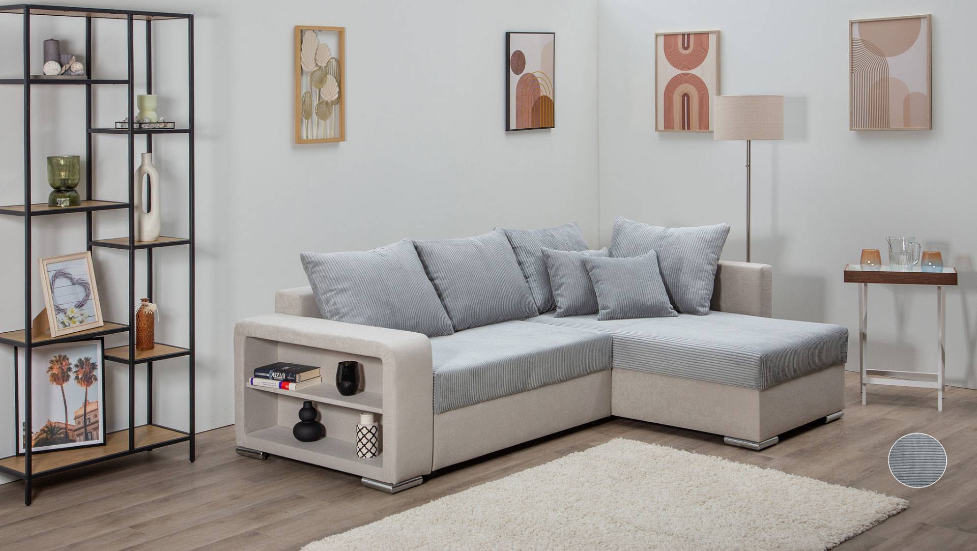 COLLECTION AB Ecksofa »John L-Form«, Regalarmlehne,Bettfunktion,Bettkasten,Ottomane beiseitig montierbar COLLECTION AB Ecksofa »John L-Form«, Regalarmlehne,Bettfunktion,Bettkasten,Ottomane beiseitig montierbar von COLLECTION AB