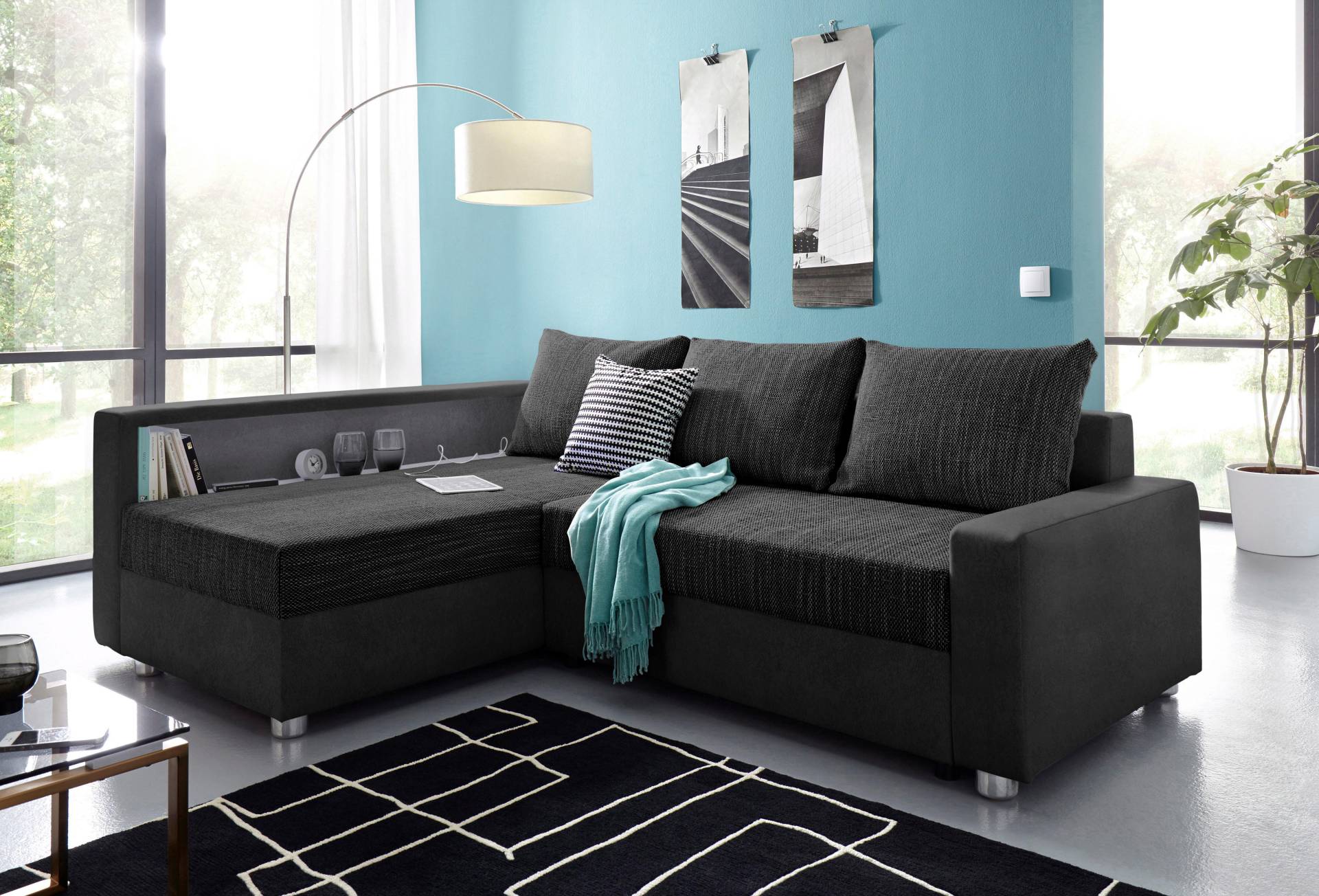 COLLECTION AB Ecksofa »Relax«, inklusive Bettfunktion, Federkern, wahlweise mit RGB-LED-Beleuchtung von COLLECTION AB