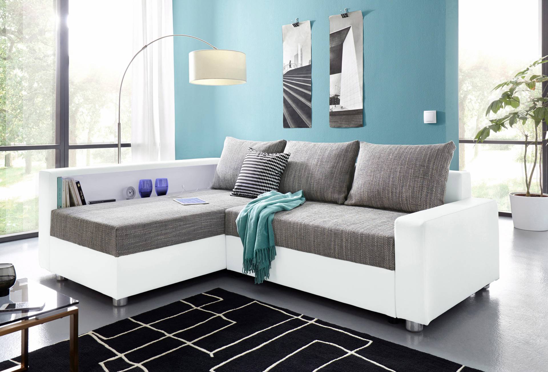 COLLECTION AB Ecksofa Relax, inklusive Bettfunktion, wahlweise mit RGB-LED-Beleuchtung von COLLECTION AB