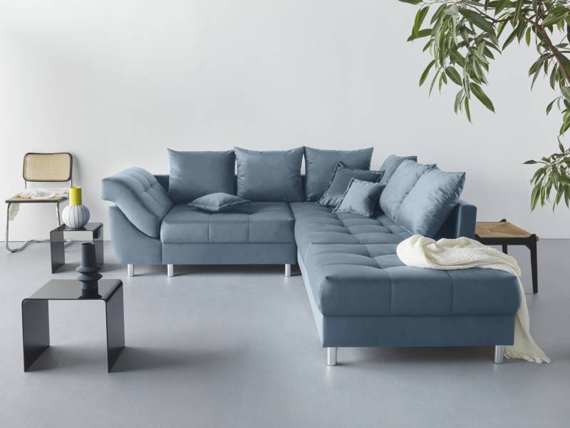COLLECTION AB Ecksofa »(Spar-Set) Innsbruck L-Form und Hocker«, (Spar-Set), Ecksofa und Hocker, Recamiere links oder rechts montierbar von COLLECTION AB