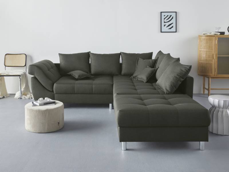 COLLECTION AB Ecksofa »(Spar-Set) Innsbruck L-Form und Hocker«, (Spar-Set), Ecksofa und Hocker, Recamiere links oder rechts montierbar von COLLECTION AB
