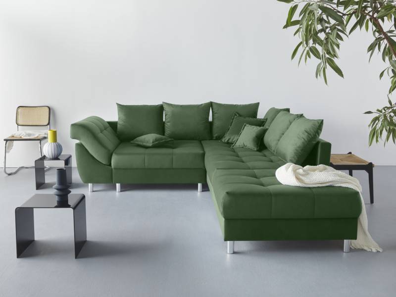 COLLECTION AB Ecksofa »(Spar-Set) Innsbruck L-Form und Hocker«, (Spar-Set), Ecksofa und Hocker, Recamiere links oder rechts montierbar von COLLECTION AB