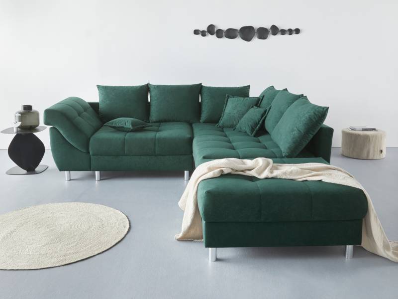 COLLECTION AB Ecksofa »(Spar-Set) Innsbruck L-Form und Hocker«, (Spar-Set), Ecksofa und Hocker, Recamiere links oder rechts montierbar von COLLECTION AB