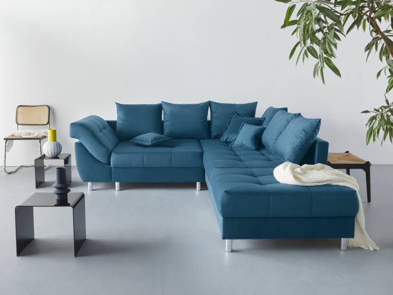 COLLECTION AB Ecksofa »(Spar-Set) Innsbruck L-Form und Hocker«, (Spar-Set), Ecksofa und Hocker, Recamiere links oder rechts montierbar von COLLECTION AB