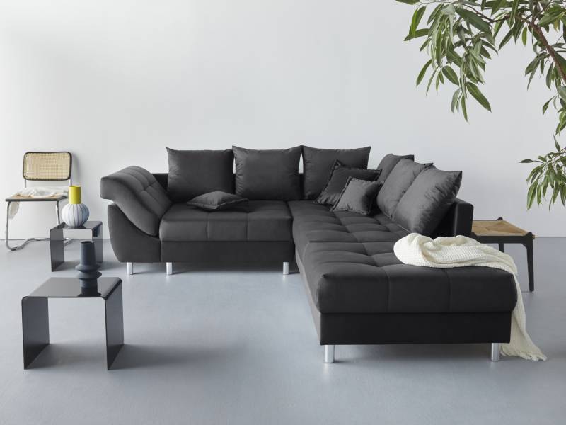 COLLECTION AB Ecksofa »(Spar-Set) Innsbruck L-Form und Hocker«, (Spar-Set), Ecksofa und Hocker, Recamiere links oder rechts montierbar von COLLECTION AB