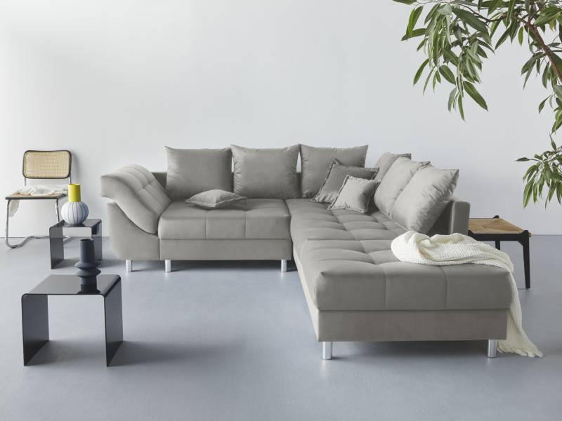 COLLECTION AB Ecksofa »(Spar-Set) Innsbruck L-Form und Hocker«, (Spar-Set), Ecksofa und Hocker, Recamiere links oder rechts montierbar von COLLECTION AB