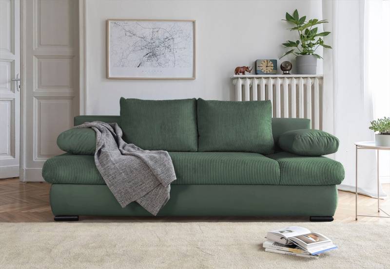 COLLECTION AB Schlafsofa »Chicago«, mit Bettfunktion und Bettkasten, im Cord-Samt Mix von COLLECTION AB