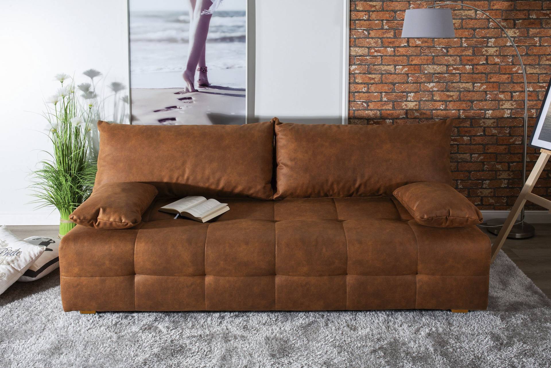COLLECTION AB Schlafsofa »Bella«, Schlafsofa,Bettkasten,Bonellfederkern,Rückenkissen,Armlehnenkissen von COLLECTION AB