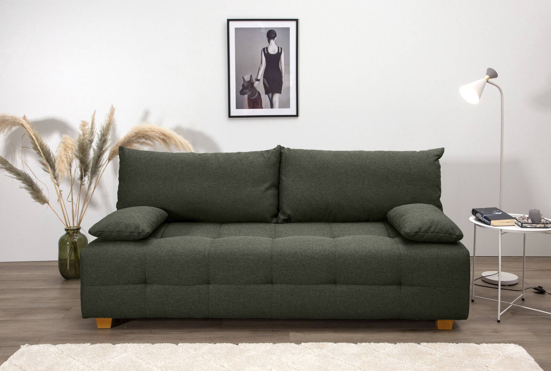 COLLECTION AB Schlafsofa »Bella«, Schlafsofa,Bettkasten,Bonellfederkern,Rückenkissen,Armlehnenkissen von COLLECTION AB