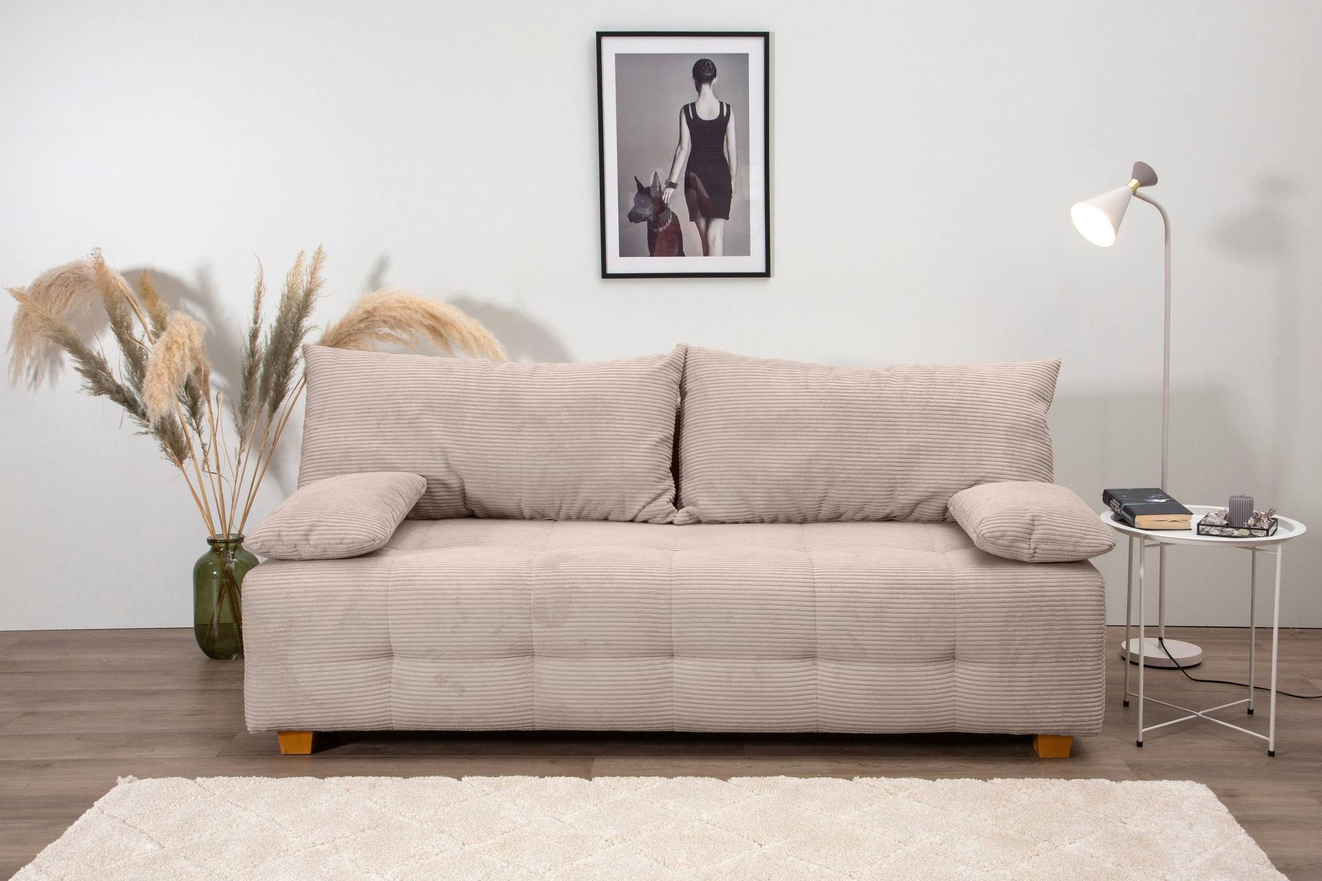 COLLECTION AB Schlafsofa »Bella«, Schlafsofa,Bettkasten,Bonellfederkern,Rückenkissen,Armlehnenkissen von COLLECTION AB