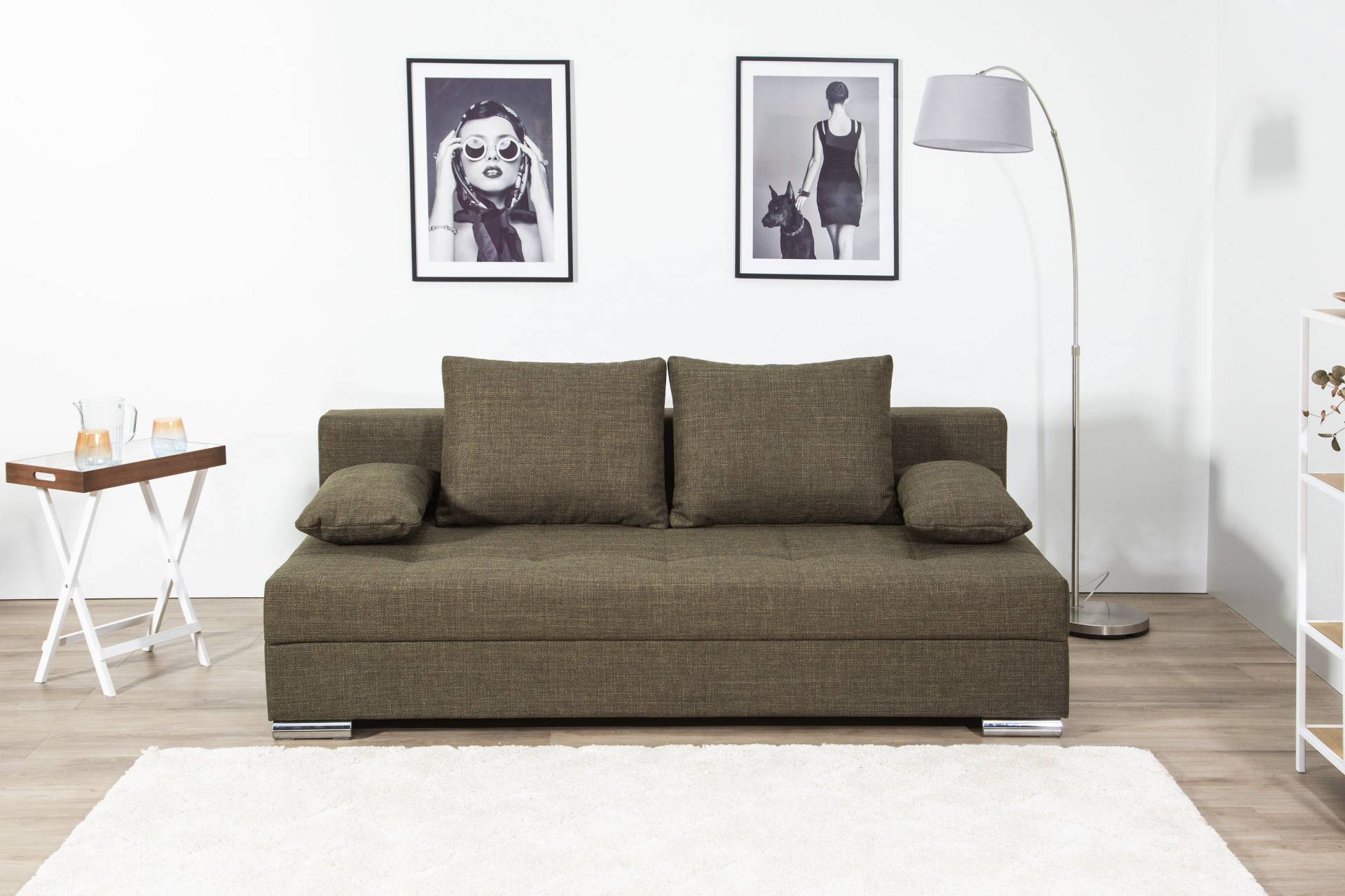 COLLECTION AB Schlafsofa »Tania mit Bettfunktion und Bettkasten«, komfortabler Sitzkomfort: Federkern-Polsterung, inklusive Rückenkissen von COLLECTION AB