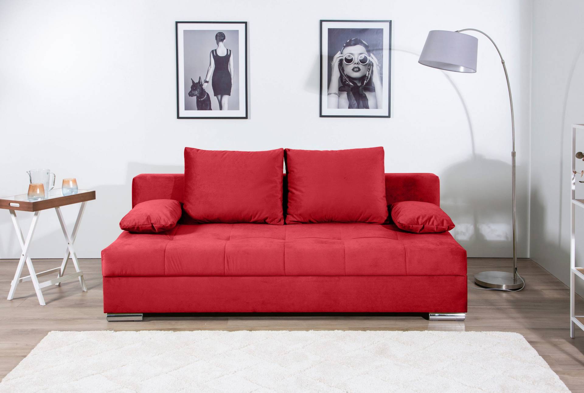 COLLECTION AB Schlafsofa »Tania mit Bettfunktion und Bettkasten«, komfortabler Sitzkomfort: Federkern-Polsterung, inklusive Rückenkissen von COLLECTION AB