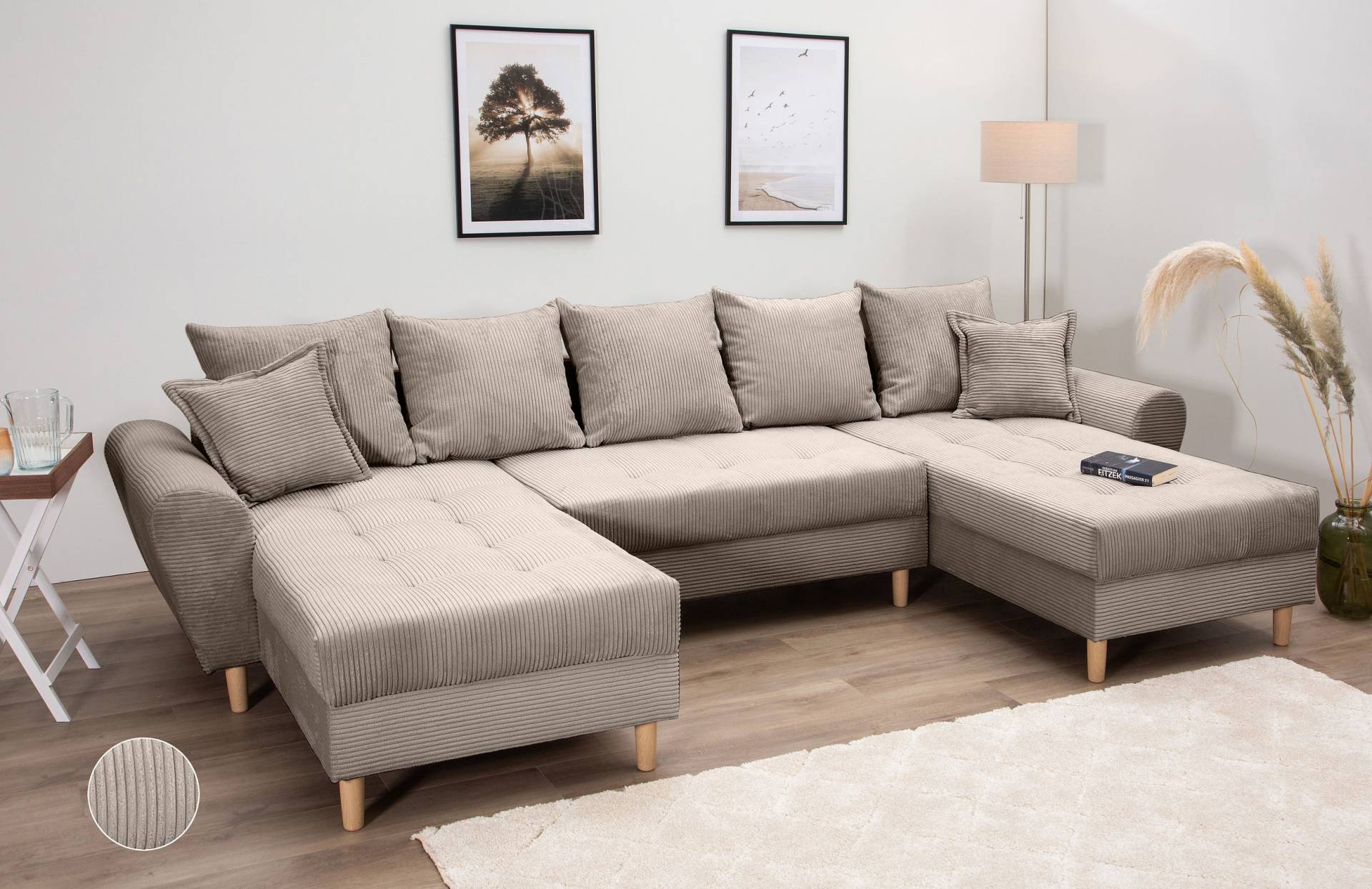 COLLECTION AB Wohnlandschaft »Raisa U-Form«, mit Federkern, Kissen und Steppung im Sitzbereich COLLECTION AB Wohnlandschaft »Raisa U-Form«, mit Federkern, Kissen und Steppung im Sitzbereich von COLLECTION AB