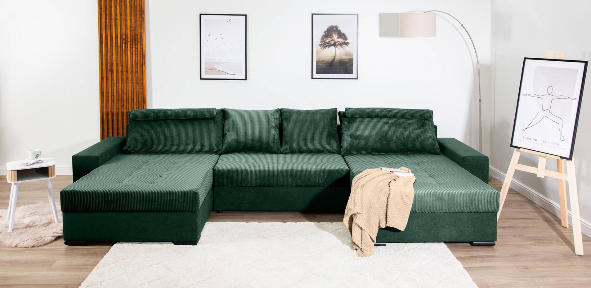 COLLECTION AB Wohnlandschaft »XXXL-Josy Relax U-Form Breite 352 cm, mit 2 gleich grossen Recamieren«, inkl. Bettfunktion, Bettkasten, mit 4 Rückenkissen in zwei Grössen von COLLECTION AB