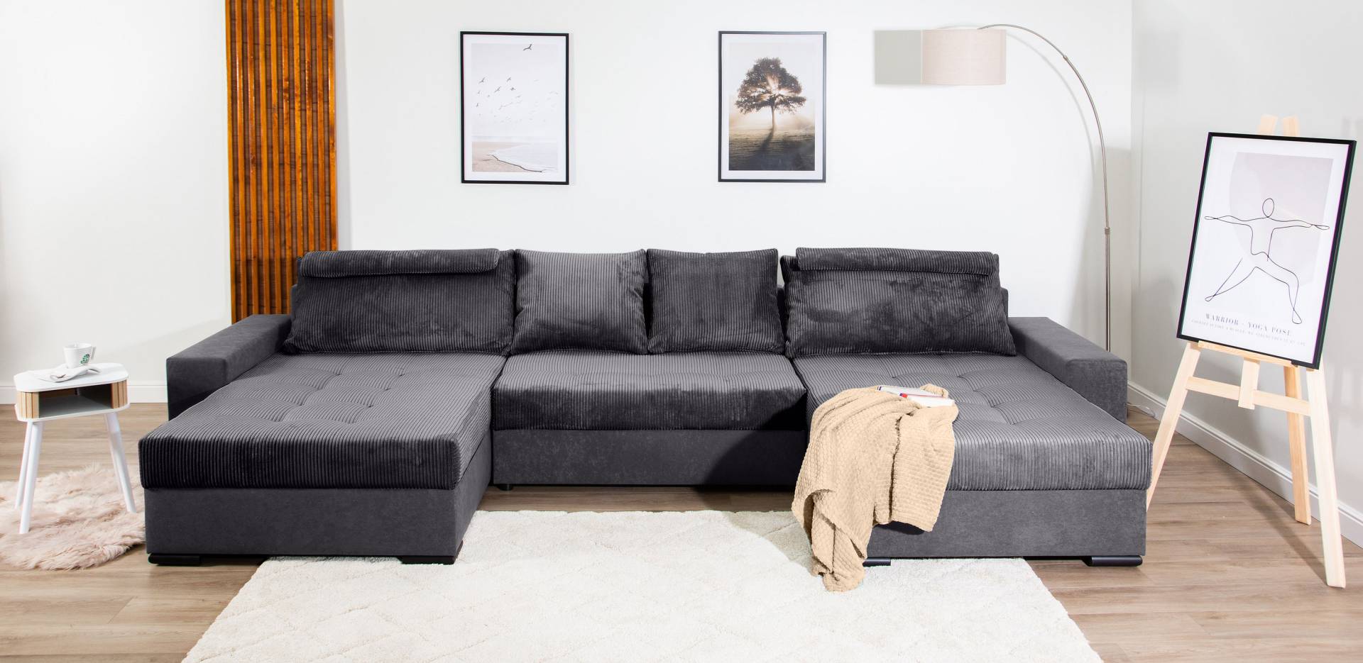 COLLECTION AB Wohnlandschaft »XXXL-Josy Relax U-Form Breite 352 cm, mit 2 gleich grossen Recamieren«, inkl. Bettfunktion, Bettkasten, mit 4 Rückenkissen in zwei Grössen von COLLECTION AB