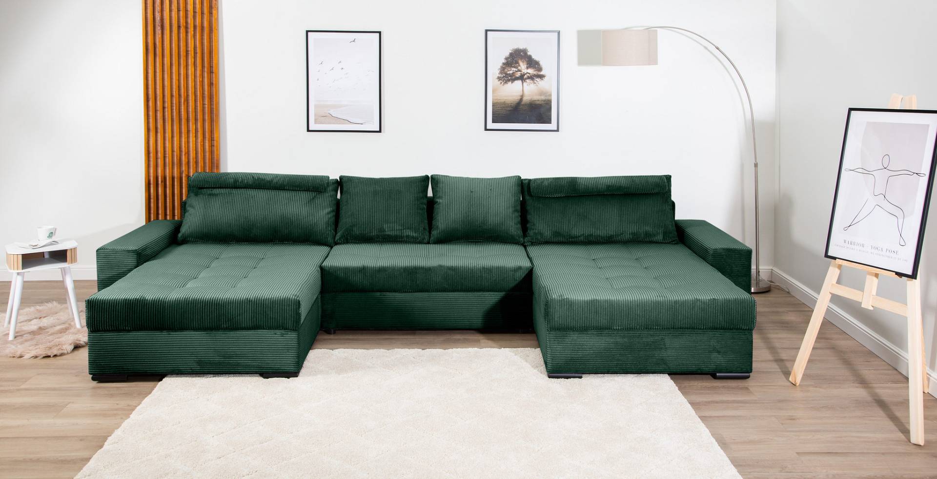 COLLECTION AB Wohnlandschaft »XXXL-Josy Relax U-Form Breite 352 cm, mit 2 gleich grossen Recamieren«, inkl. Bettfunktion, Bettkasten, mit 4 Rückenkissen in zwei Grössen von COLLECTION AB