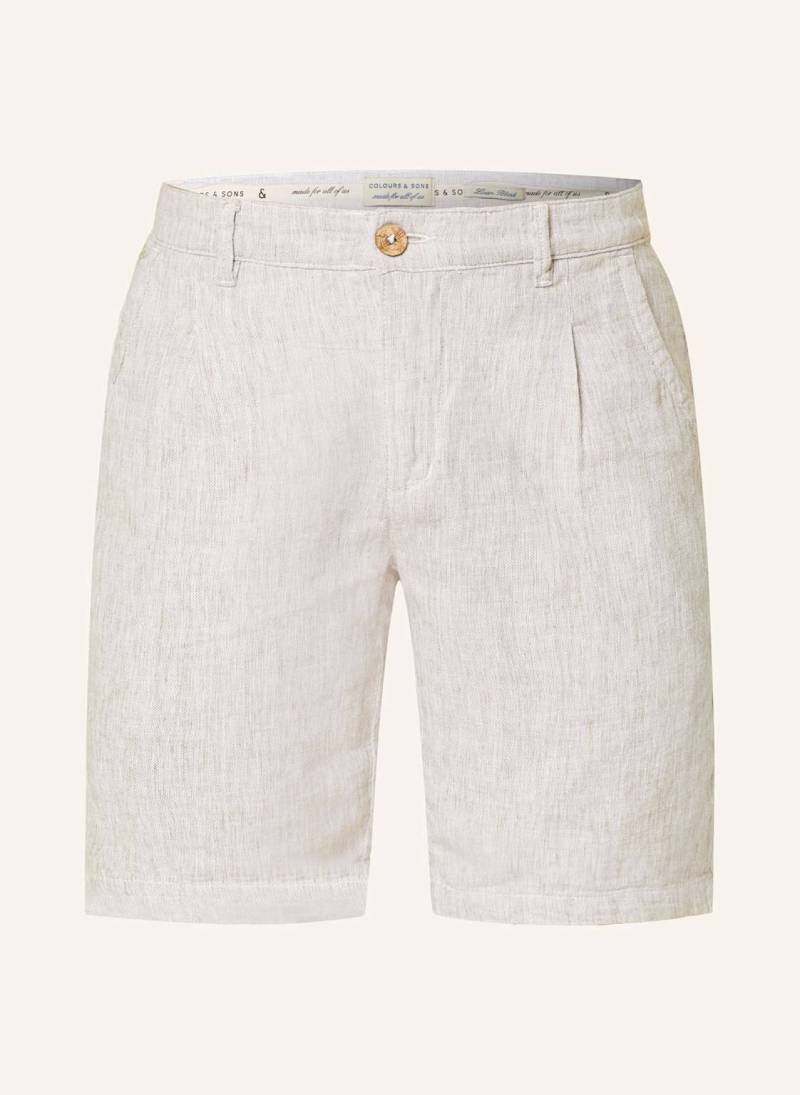 Colours & Sons Chinoshorts Mit Leinen beige von COLOURS & SONS
