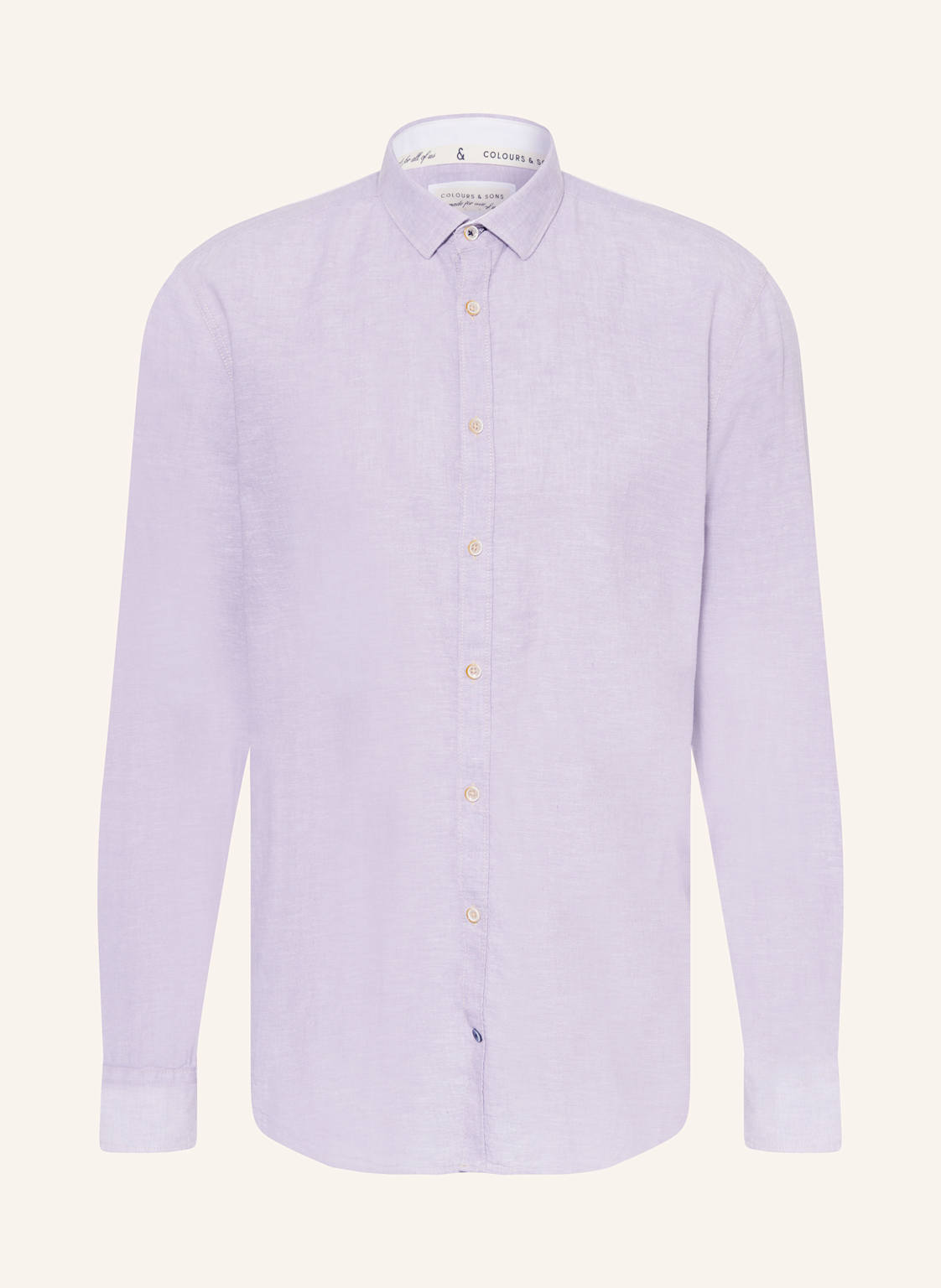 Colours & Sons Hemd Slim Fit Mit Leinen lila Colours & Sons Hemd Slim Fit Mit Leinen lila von COLOURS & SONS