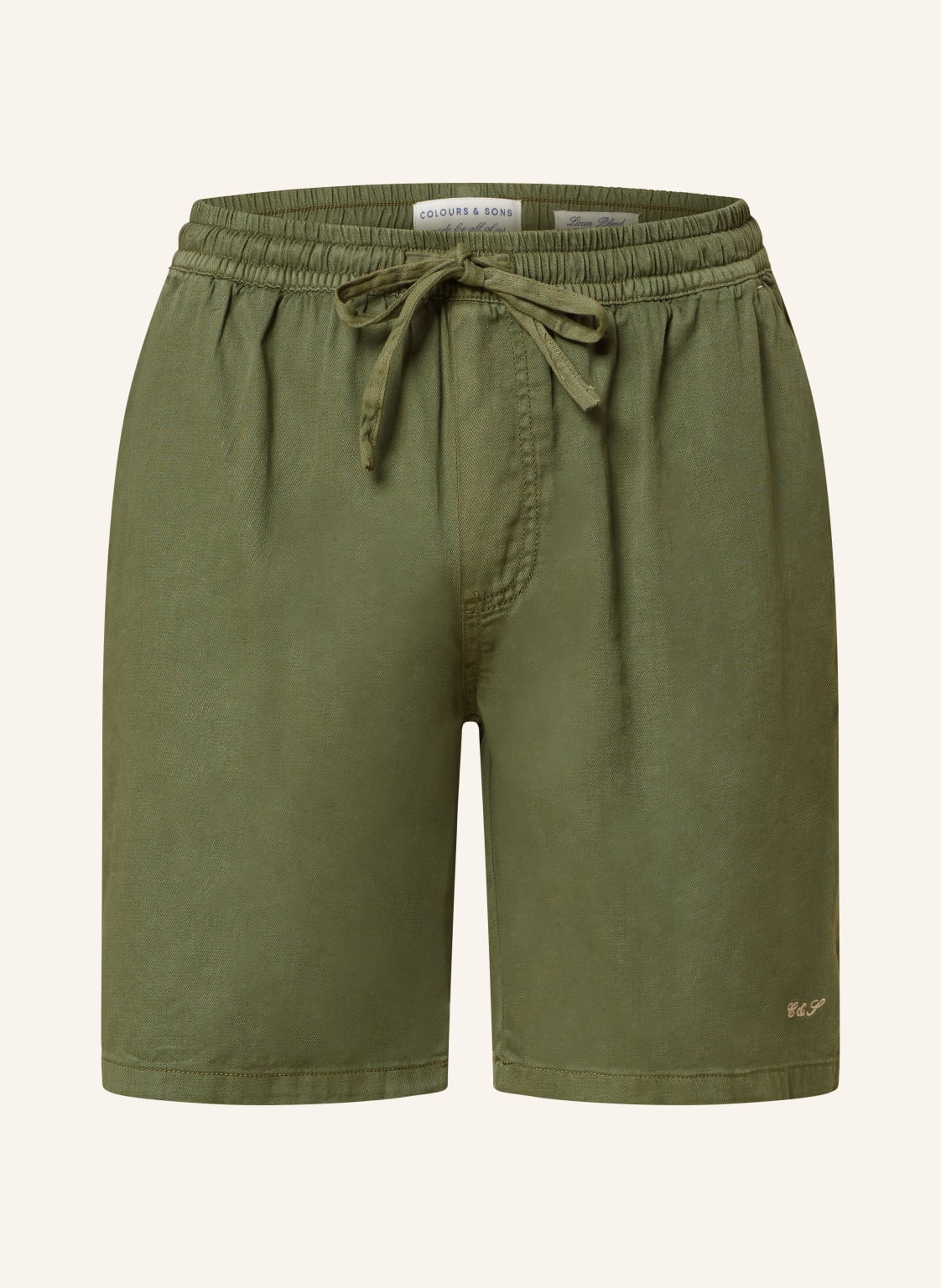 Colours & Sons Shorts Mit Leinen gruen von COLOURS & SONS