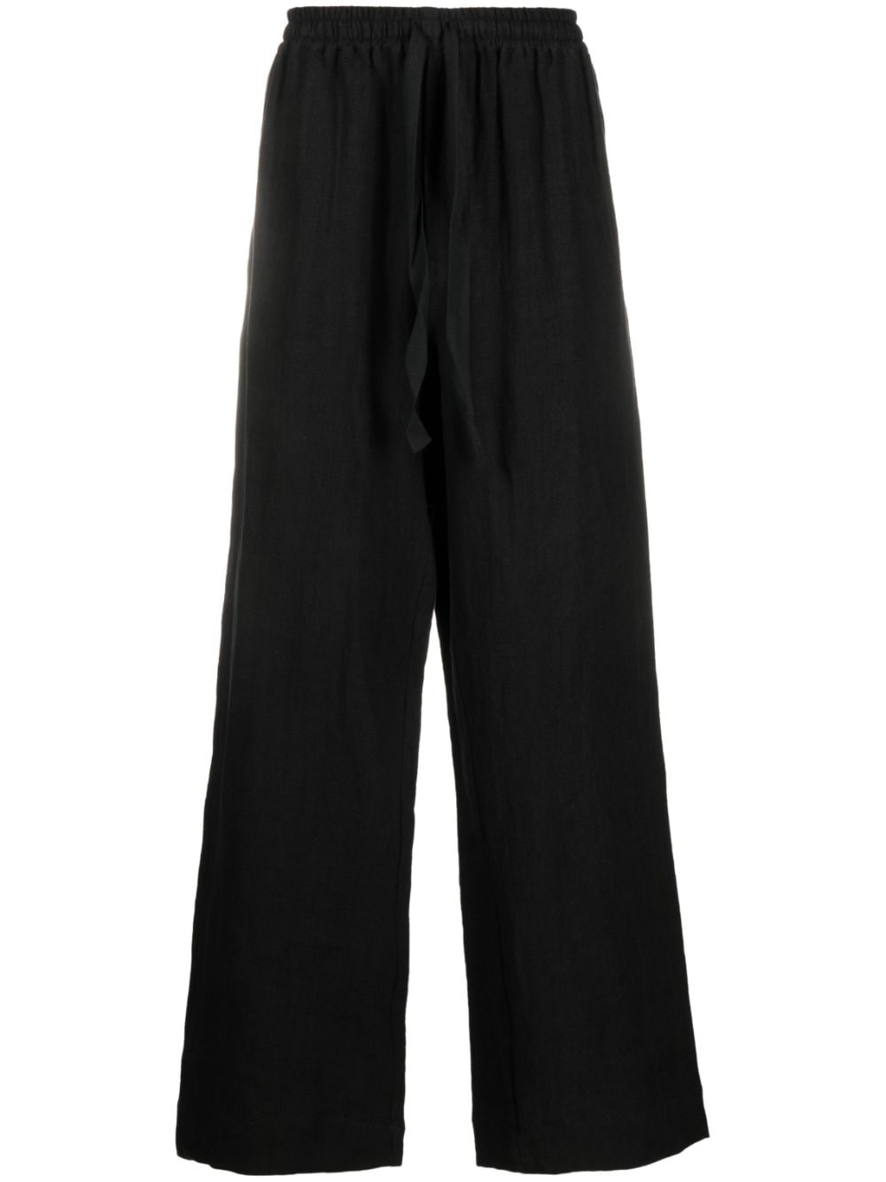 COMMAS mid-rise wid-leg trousers - Black von COMMAS