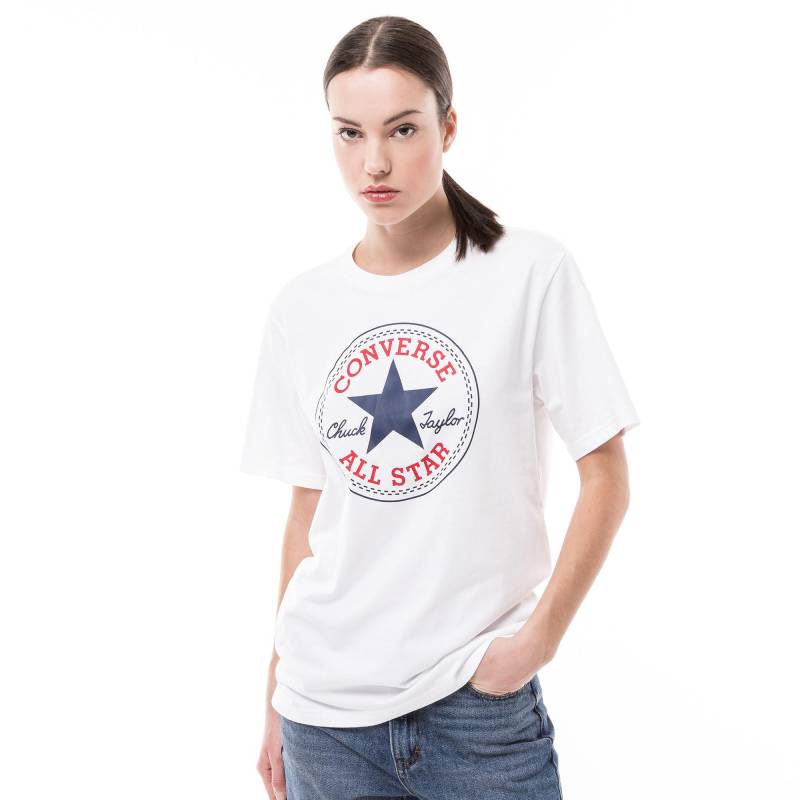 T-shirt Damen Weiss M von CONVERSE