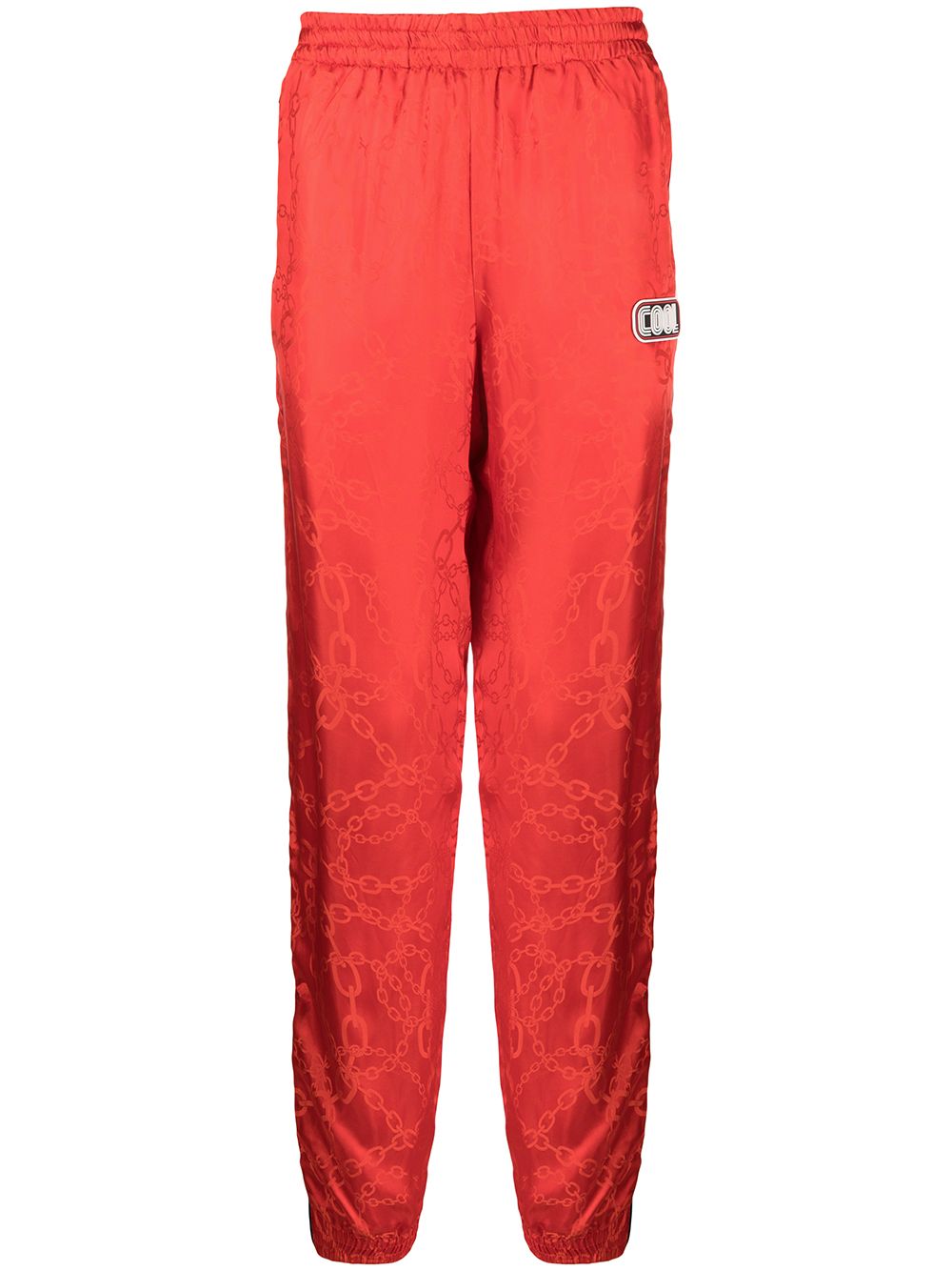 COOL T.M chainlink print track pants - Red von COOL T.M