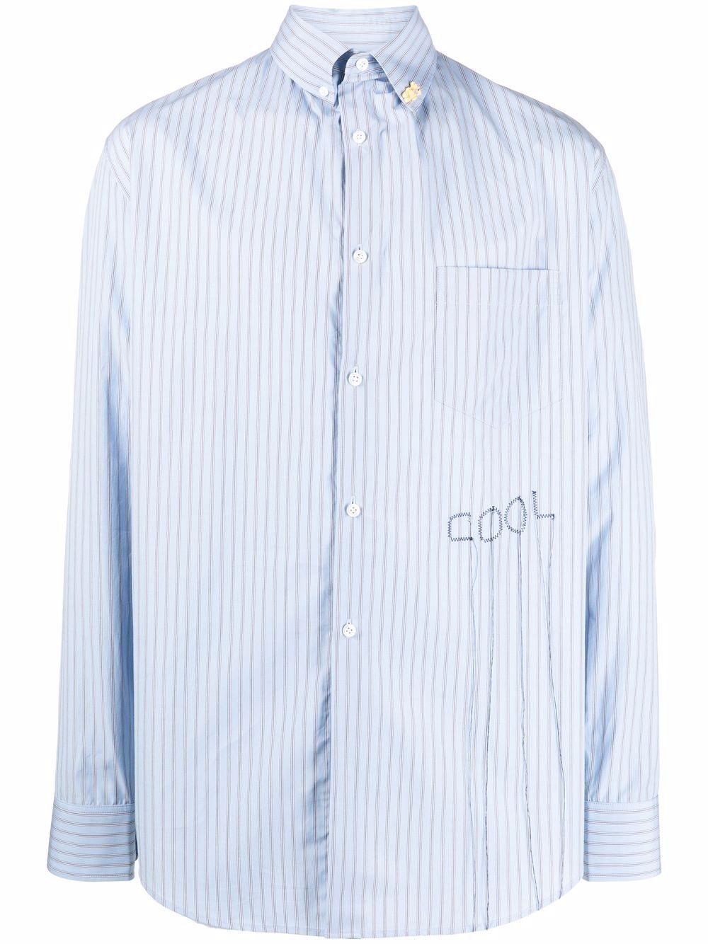 COOL T.M striped cotton shirt - Blue von COOL T.M