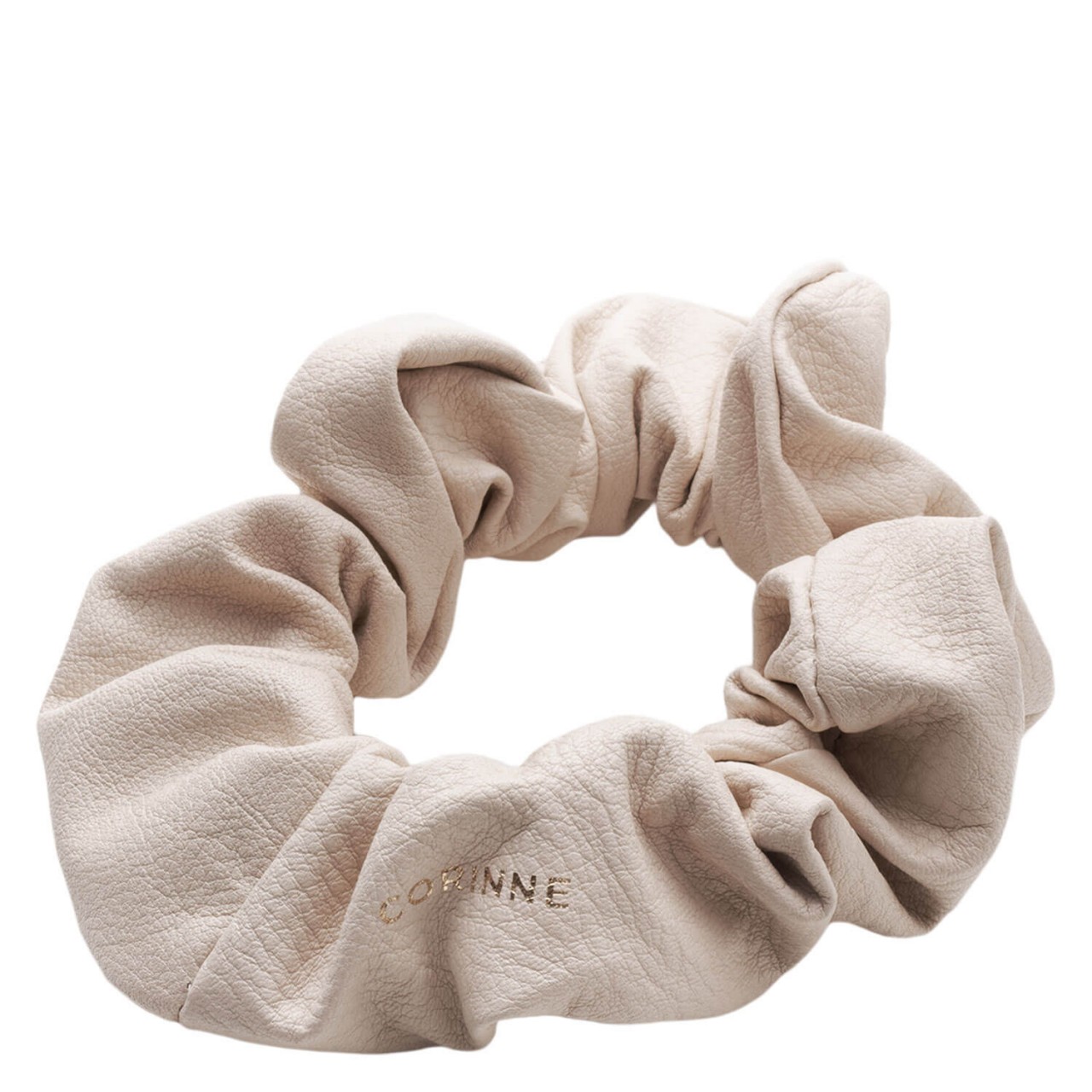 Corinne World - Leather Schrunchie Cream von CORINNE