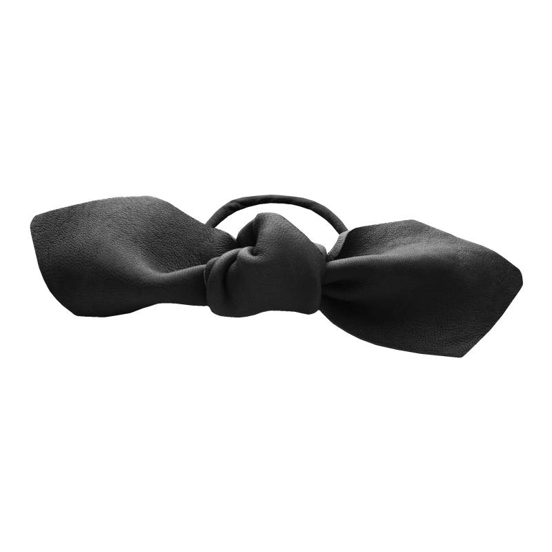 Leather Bow Big Hair Tie Damen Black 1 pezzo von CORINNE