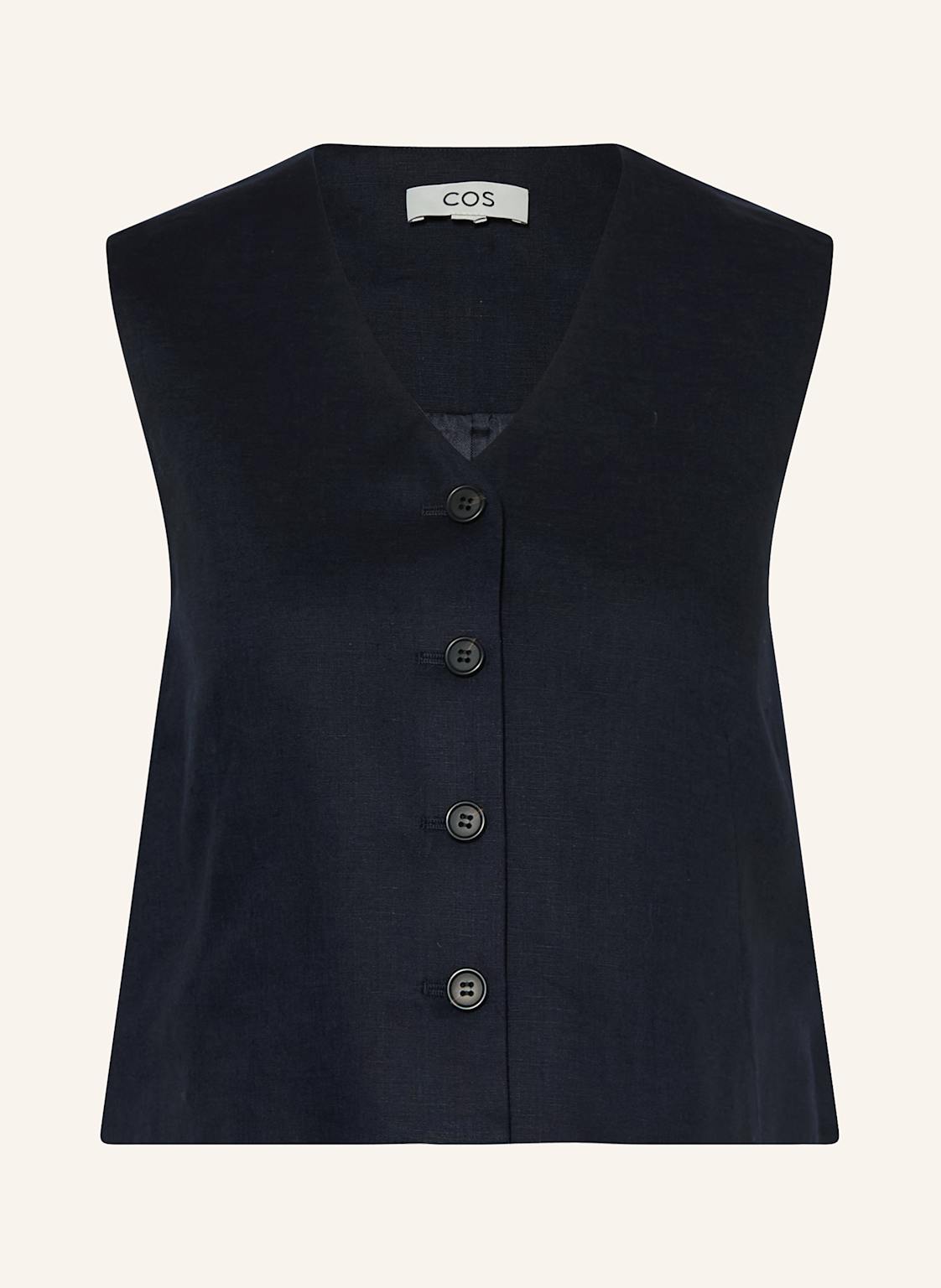 Cos Blazerweste Aus Leinen blau von COS
