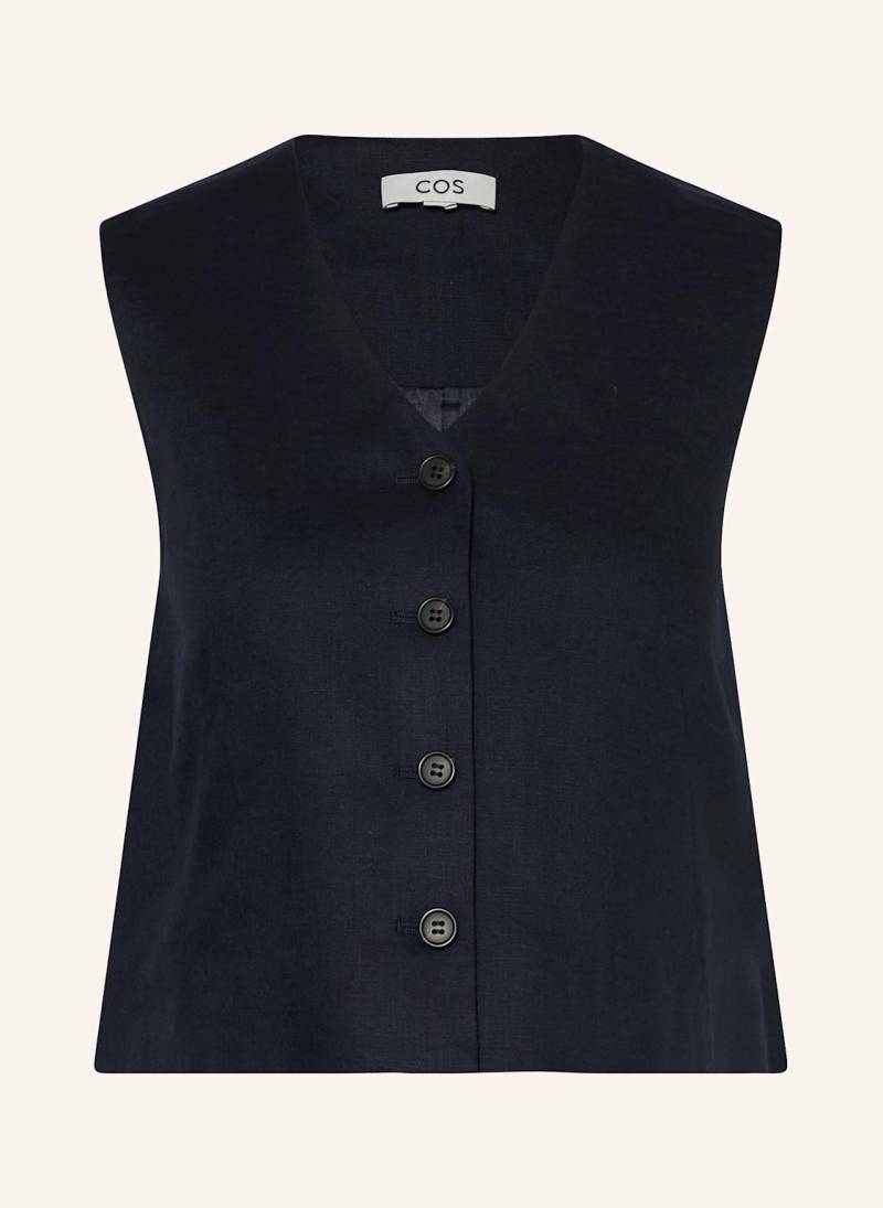Cos Blazerweste Aus Leinen blau von COS
