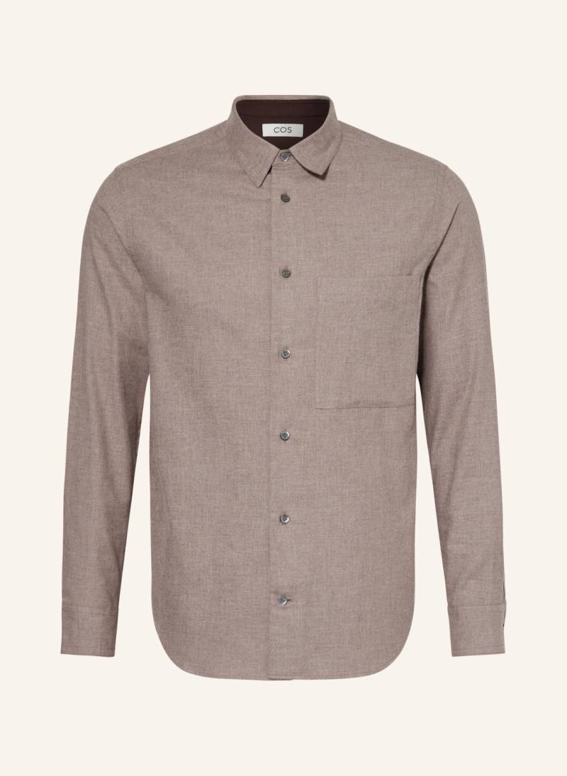 Cos Flanellhemd Regular Fit grau von COS
