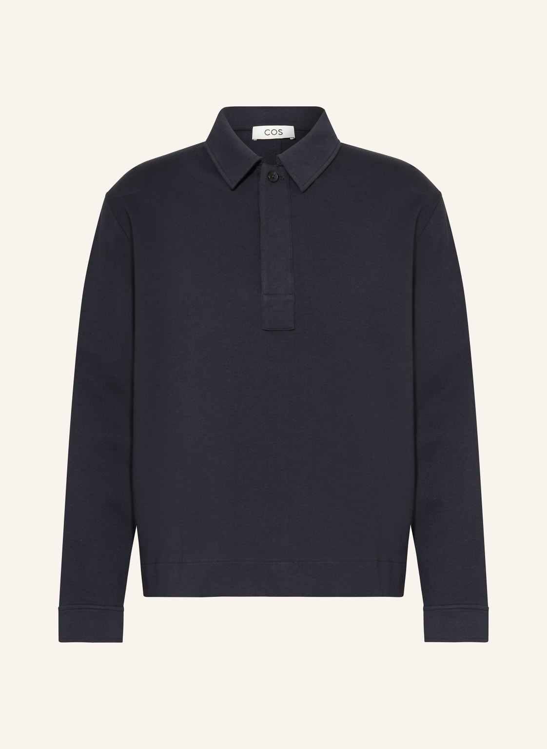 Cos Jersey-Poloshirt Relaxed Fit blau von COS