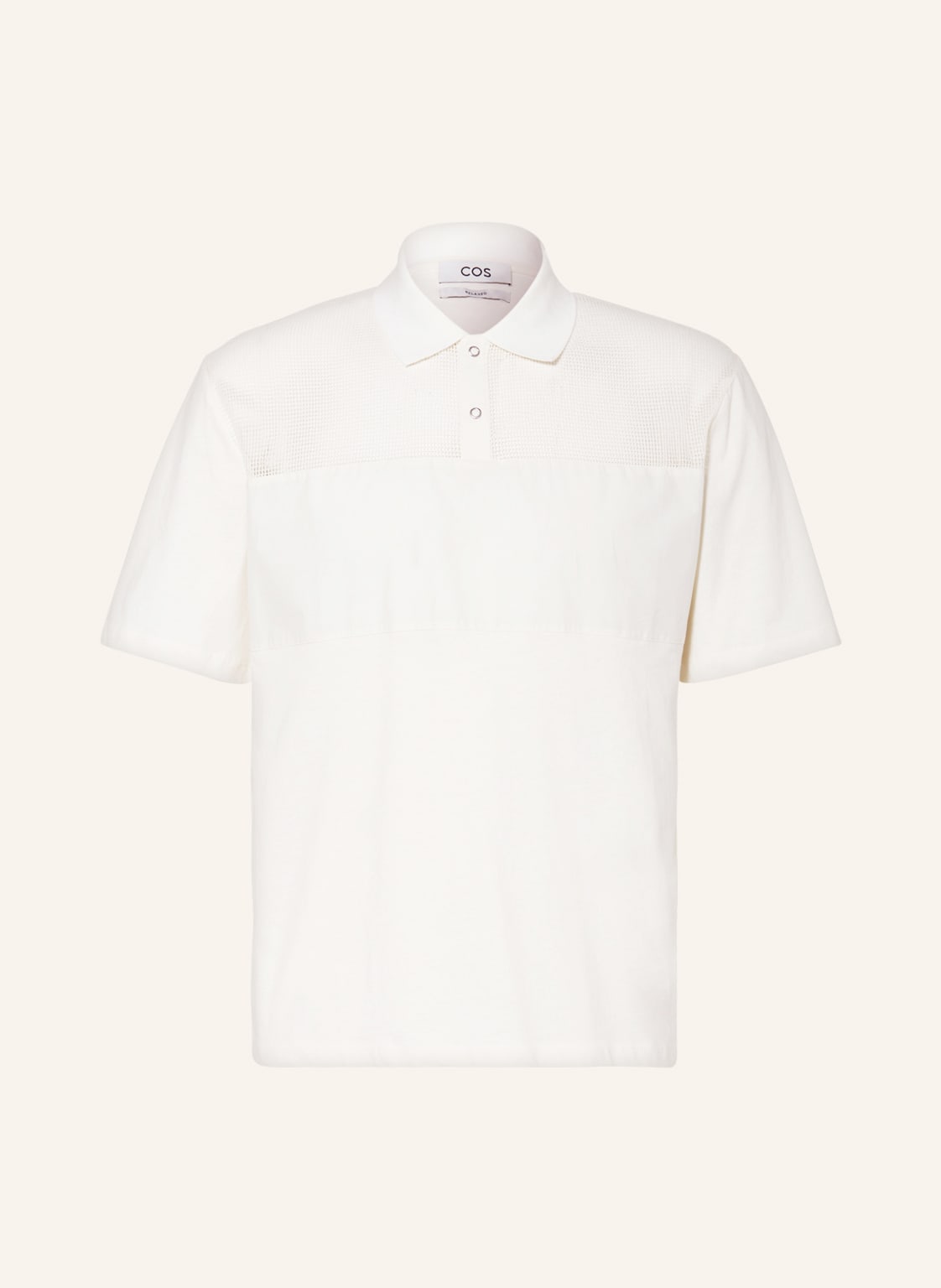 Cos Jersey-Poloshirt Relaxed Fit weiss von COS