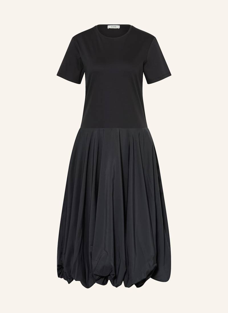 Cos Kleid Im Materialmix schwarz von COS