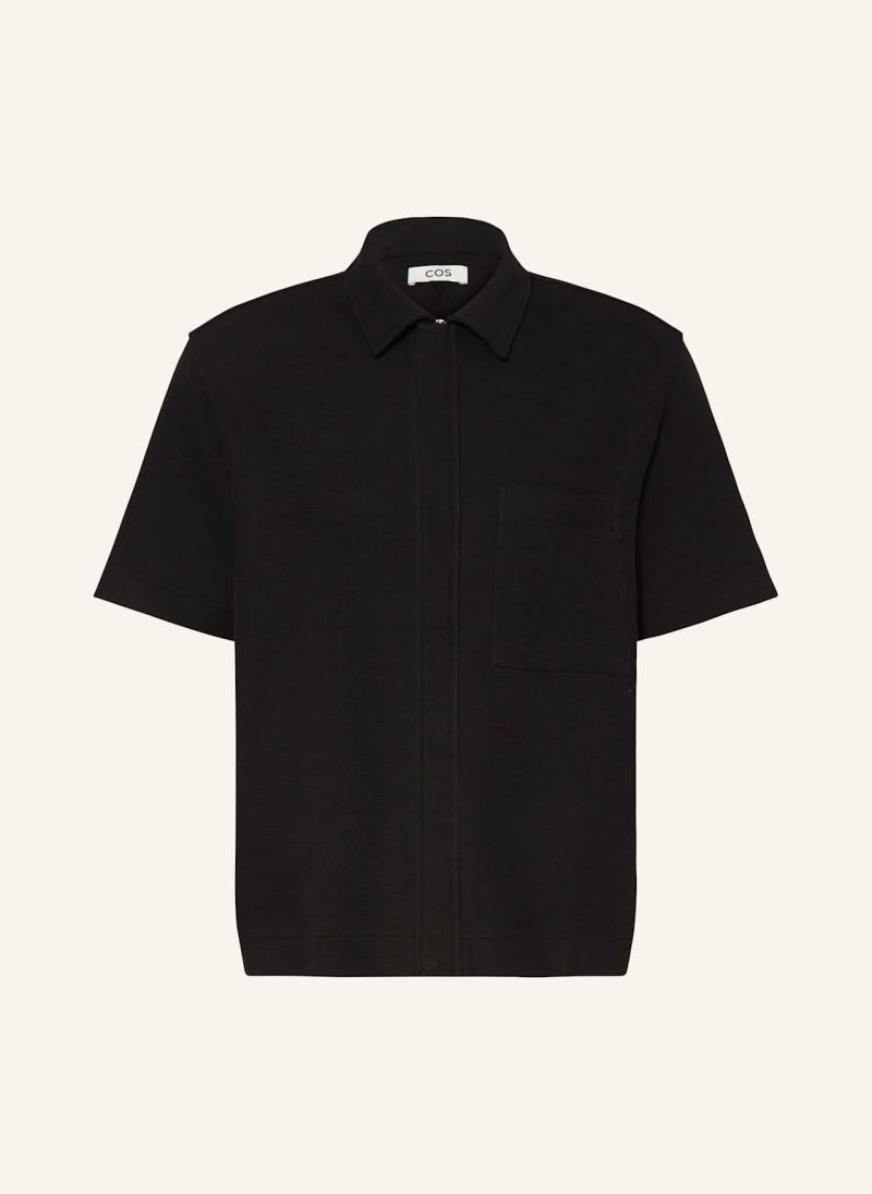 Cos Kurzarm-Hemd Comfort Fit Aus Jersey schwarz von COS