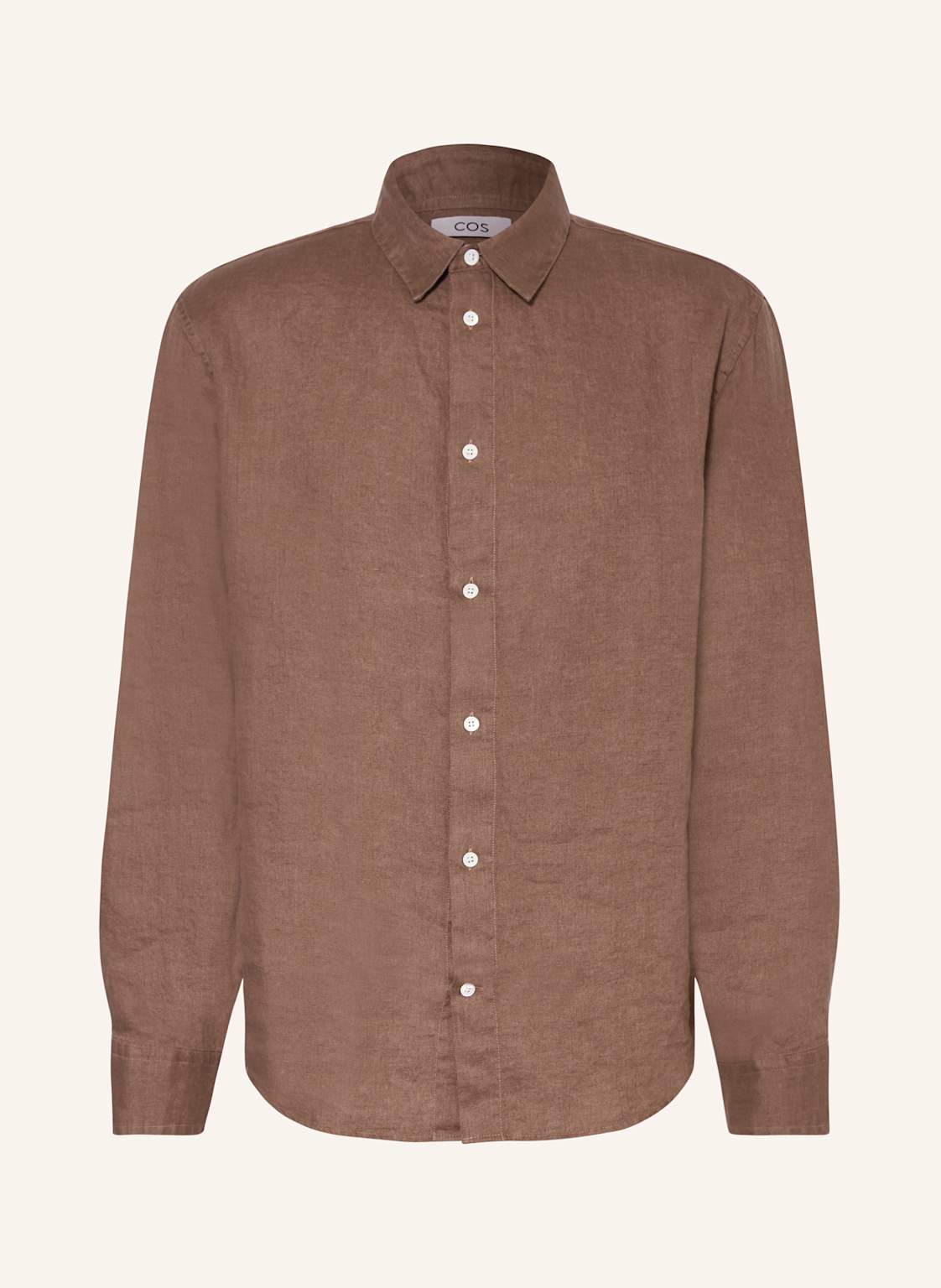 Cos Leinenhemd Relaxed Fit braun von COS
