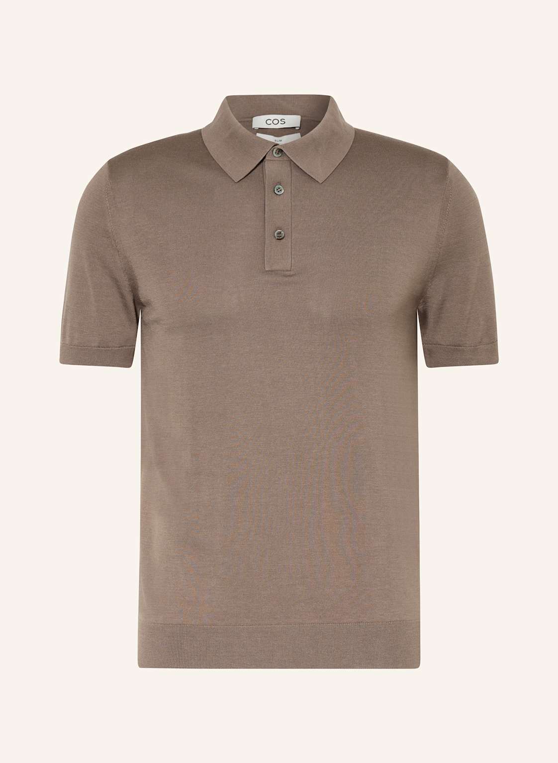 Cos Poloshirt Slim Fit Mit Seide gruen von COS