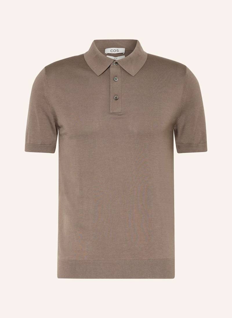 Cos Poloshirt Slim Fit Mit Seide gruen von COS