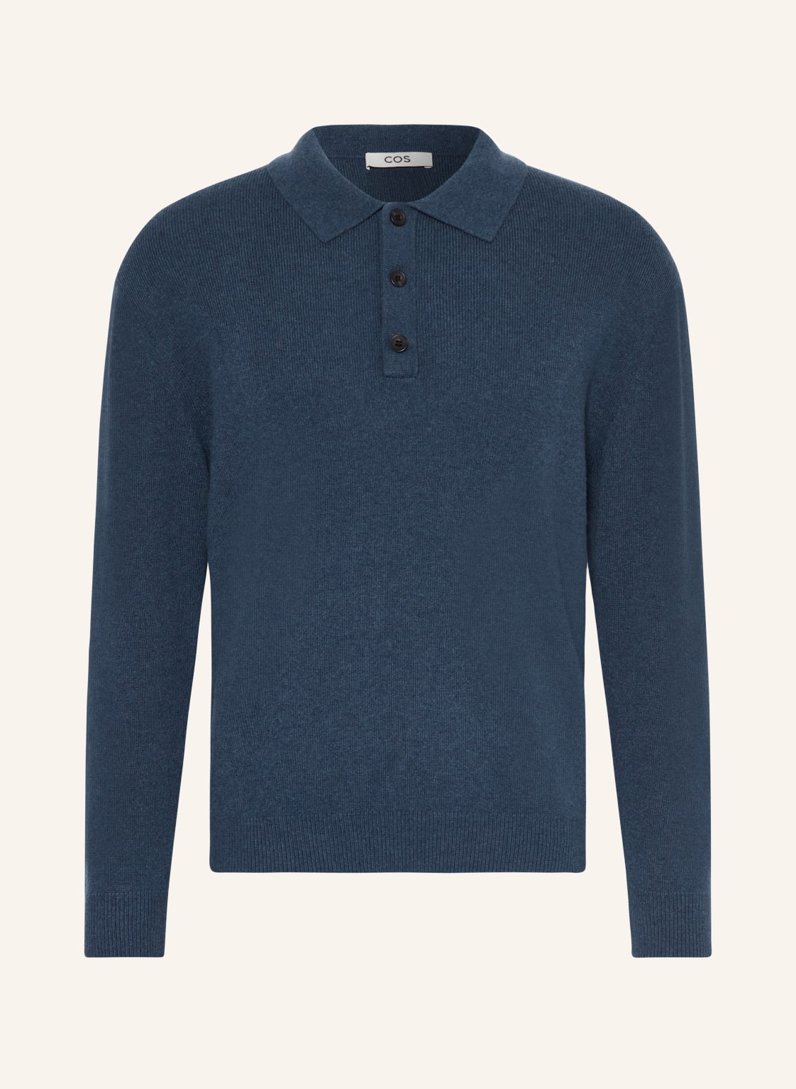 Cos Strick-Poloshirt Aus Cashmere blau von COS