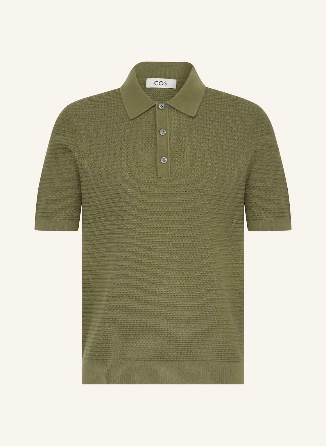 Cos Strick-Poloshirt Regular Fit gruen Cos Strick-Poloshirt Regular Fit gruen von COS