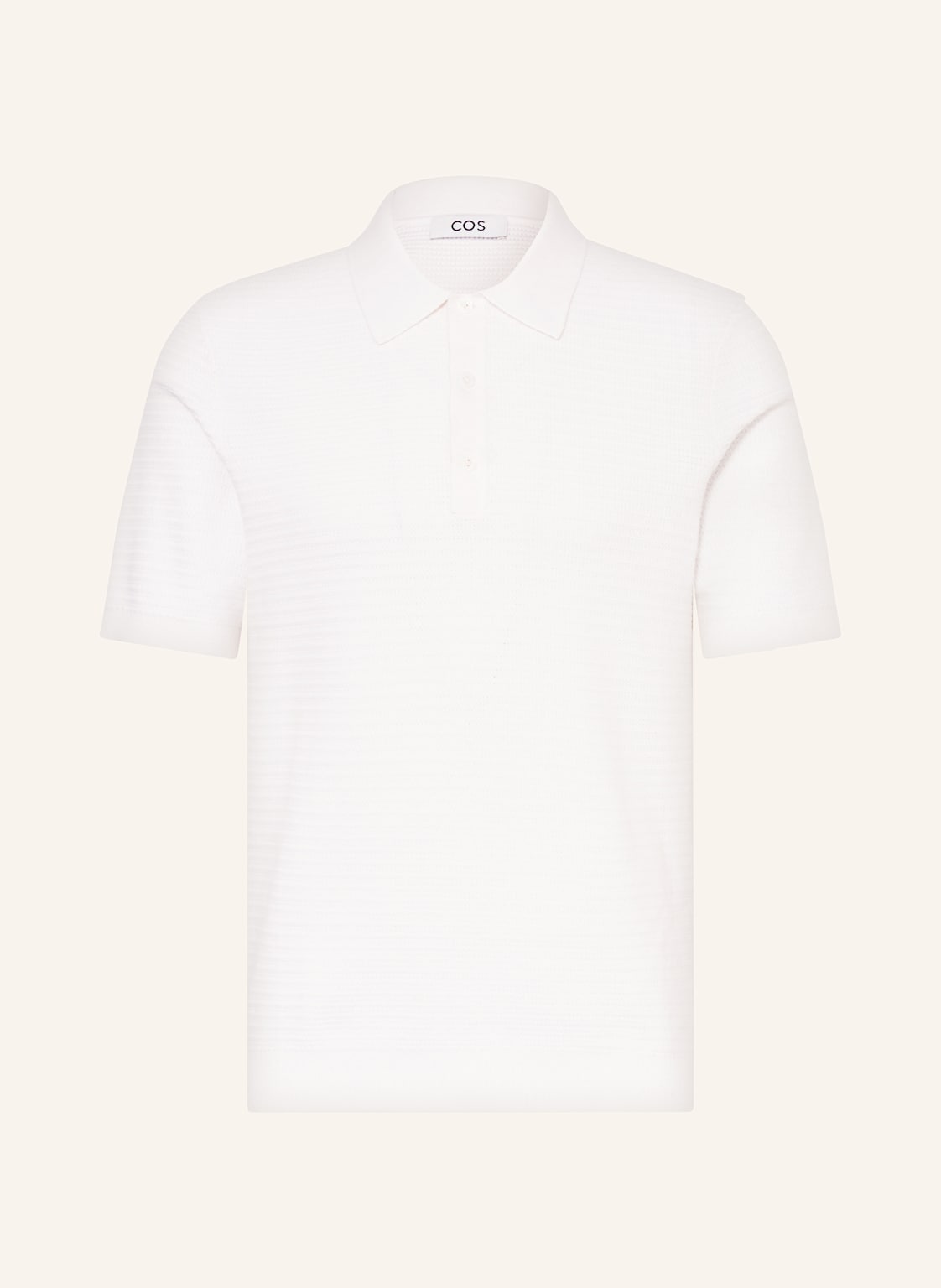 Cos Strick-Poloshirt Regular Fit weiss von COS