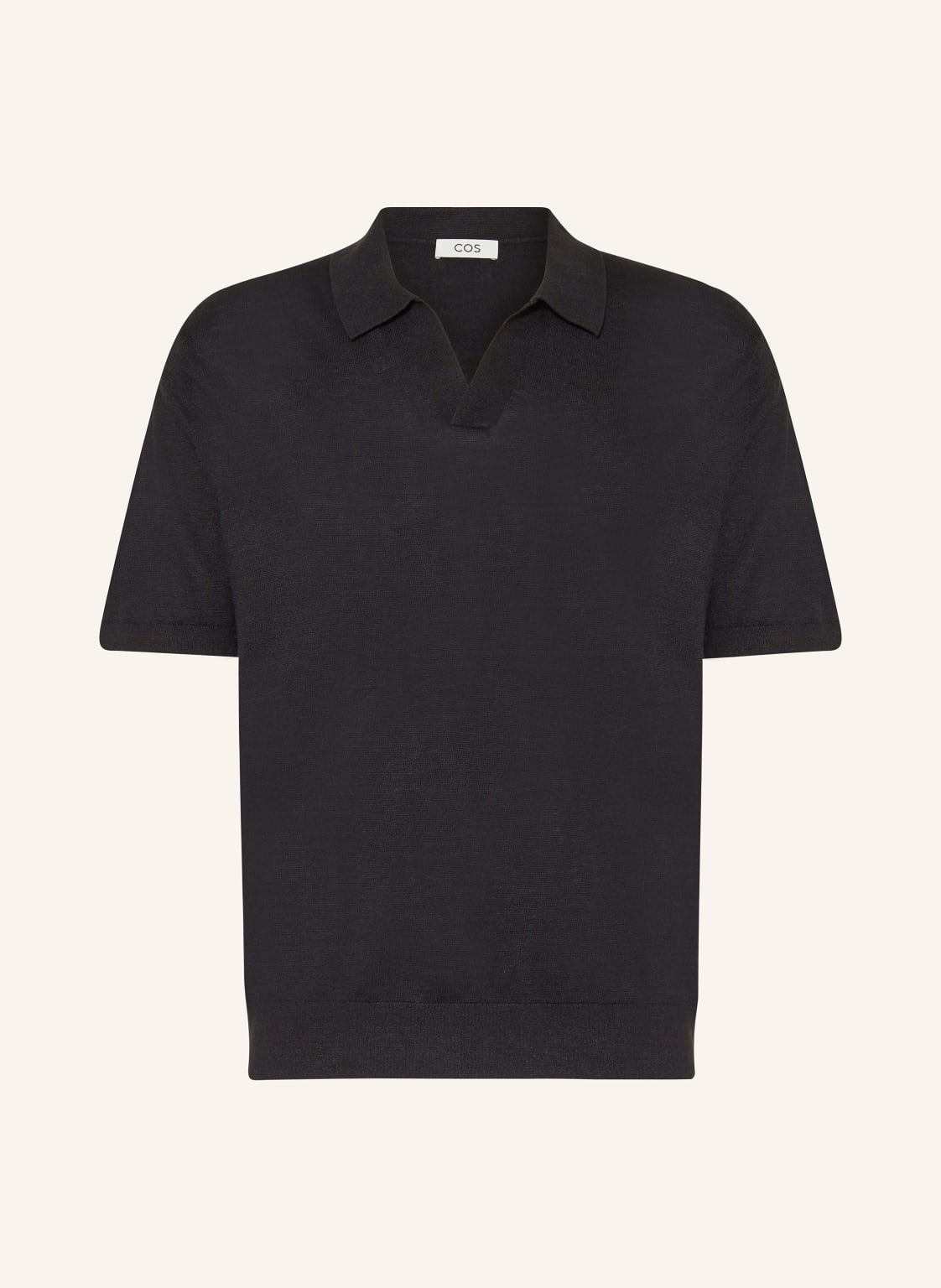 Cos Strick-Poloshirt schwarz von COS