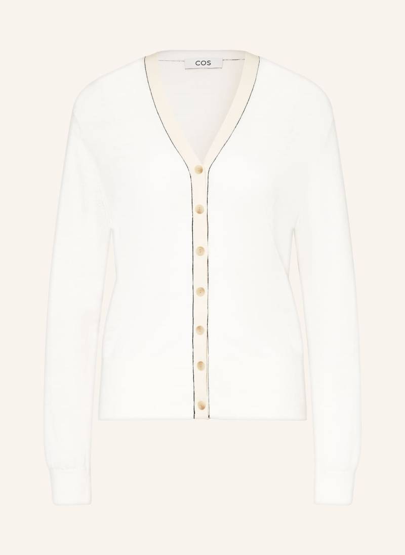 Cos Strickjacke Mit Merinowolle Und Leinen weiss von COS
