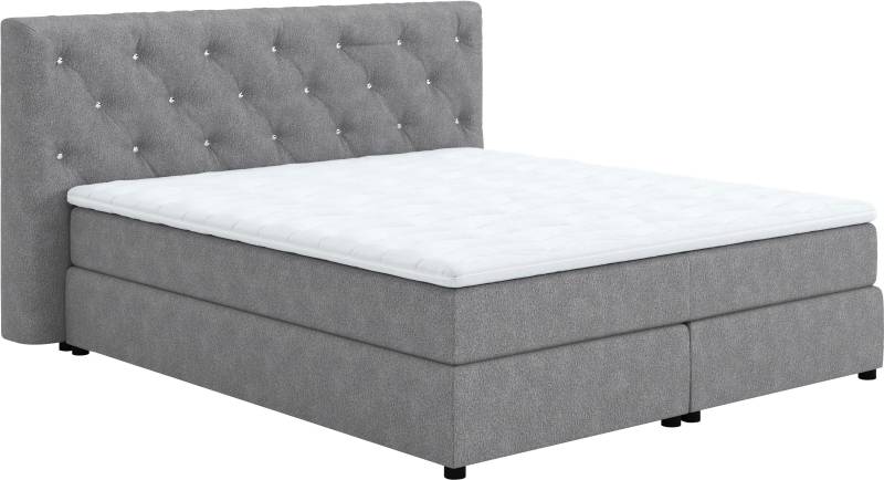 COTTA Boxspringbett »Castle«, mit Strasssteinen im Kopfteil, inkl. Topper von COTTA