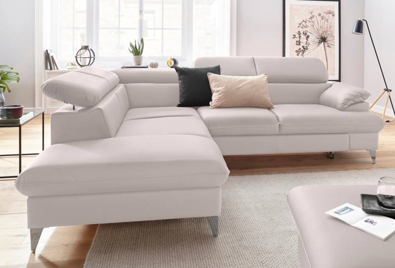 COTTA Ecksofa »Caluso L-Form«, inklusive Kopfteilverstellung, wahlweise mit Bettfunktion von COTTA